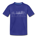 Saint Paul, Minnesota Toddler T-Shirt - Skyline Saint Paul Toddler Tee - royal blue