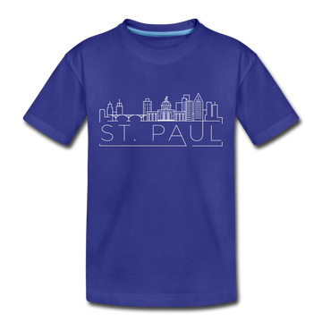 Saint Paul, Minnesota Toddler T-Shirt - Skyline Saint Paul Toddler Tee - royal blue