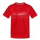 Saint Paul, Minnesota Toddler T-Shirt - Skyline Saint Paul Toddler Tee - red