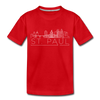 Saint Paul, Minnesota Toddler T-Shirt - Skyline Saint Paul Toddler Tee - red