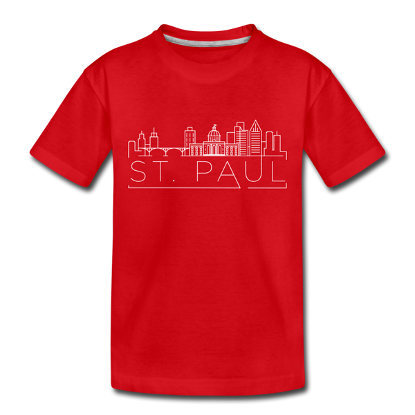 Saint Paul, Minnesota Toddler T-Shirt - Skyline Saint Paul Toddler Tee - red