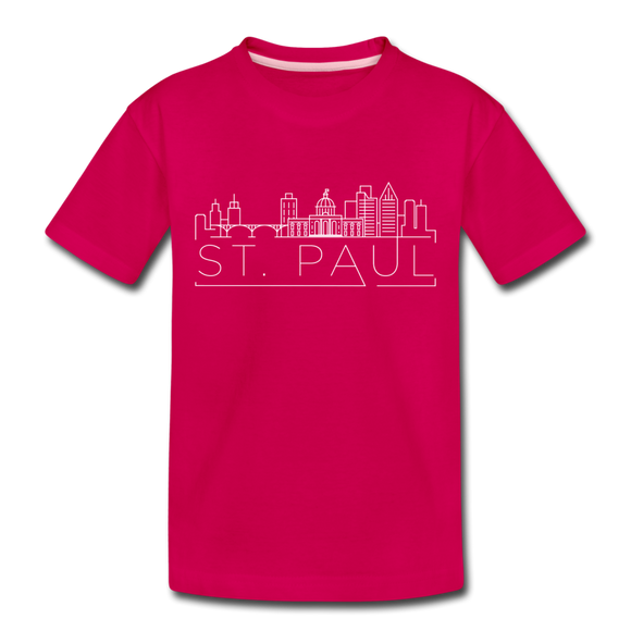 Saint Paul, Minnesota Toddler T-Shirt - Skyline Saint Paul Toddler Tee - dark pink
