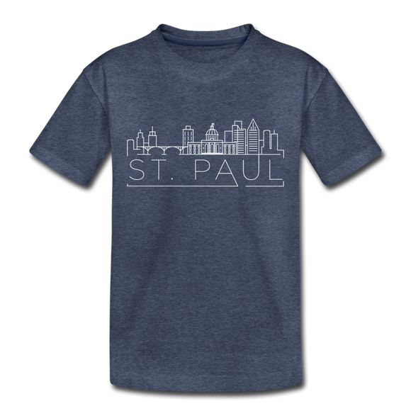 Saint Paul, Minnesota Toddler T-Shirt - Skyline Saint Paul Toddler Tee - heather blue