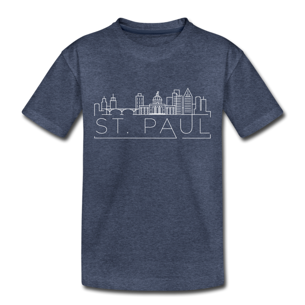 Saint Paul, Minnesota Toddler T-Shirt - Skyline Saint Paul Toddler Tee - heather blue