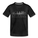 Saint Paul, Minnesota Toddler T-Shirt - Skyline Saint Paul Toddler Tee - charcoal gray