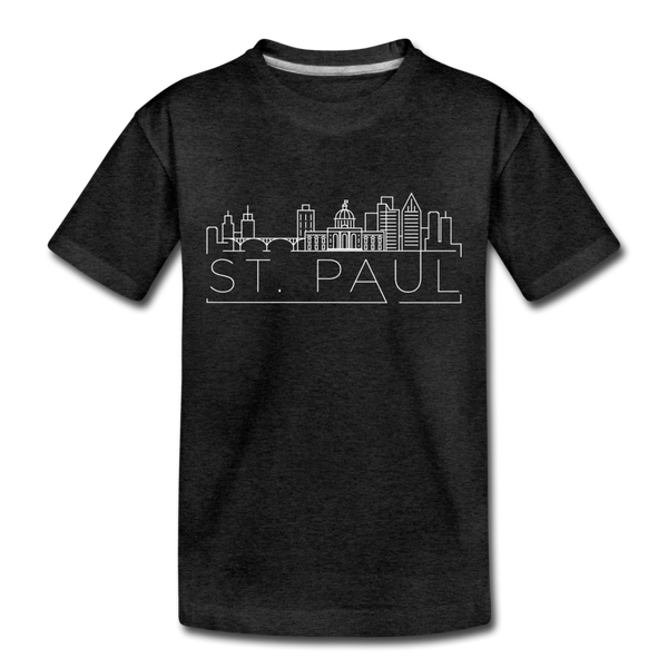 Saint Paul, Minnesota Toddler T-Shirt - Skyline Saint Paul Toddler Tee - charcoal gray