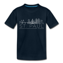Saint Paul, Minnesota Toddler T-Shirt - Skyline Saint Paul Toddler Tee - deep navy