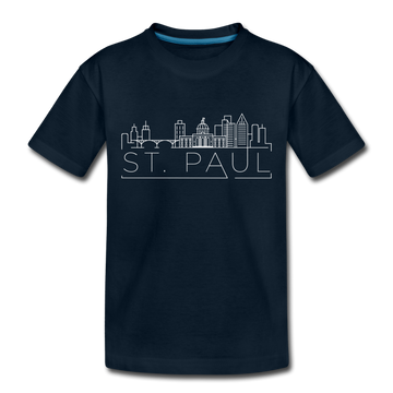 Saint Paul, Minnesota Toddler T-Shirt - Skyline Saint Paul Toddler Tee - deep navy