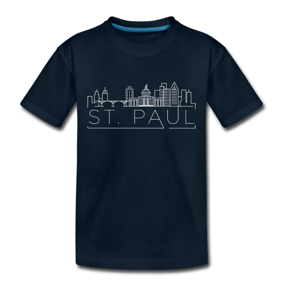 Saint Paul, Minnesota Toddler T-Shirt - Skyline Saint Paul Toddler Tee - deep navy
