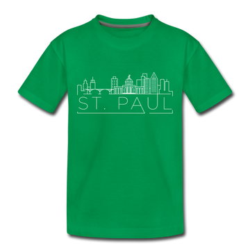 Saint Paul, Minnesota Toddler T-Shirt - Skyline Saint Paul Toddler Tee - kelly green