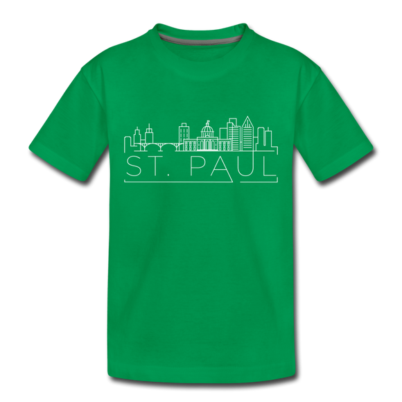 Saint Paul, Minnesota Toddler T-Shirt - Skyline Saint Paul Toddler Tee - kelly green