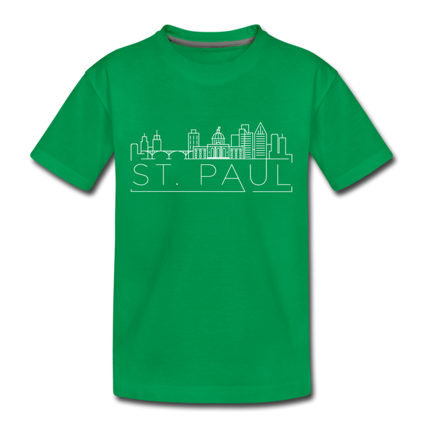 Saint Paul, Minnesota Toddler T-Shirt - Skyline Saint Paul Toddler Tee - kelly green