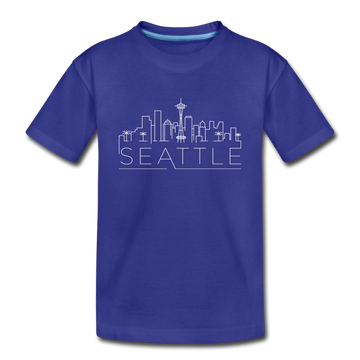 Seattle, Washington Toddler T-Shirt - Skyline Seattle Toddler Tee - royal blue