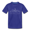 Seattle, Washington Toddler T-Shirt - Skyline Seattle Toddler Tee - royal blue