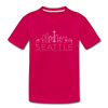 Seattle, Washington Toddler T-Shirt - Skyline Seattle Toddler Tee - dark pink