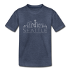 Seattle, Washington Toddler T-Shirt - Skyline Seattle Toddler Tee - heather blue