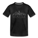 Seattle, Washington Toddler T-Shirt - Skyline Seattle Toddler Tee - charcoal gray