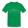 Seattle, Washington Toddler T-Shirt - Skyline Seattle Toddler Tee - kelly green