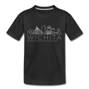 Wichita, Kansas Toddler T-Shirt - Skyline Wichita Toddler Tee - black