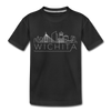 Wichita, Kansas Toddler T-Shirt - Skyline Wichita Toddler Tee - black