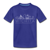 Wichita, Kansas Toddler T-Shirt - Skyline Wichita Toddler Tee - royal blue