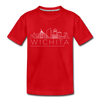 Wichita, Kansas Toddler T-Shirt - Skyline Wichita Toddler Tee - red