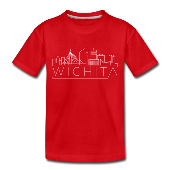 Wichita, Kansas Toddler T-Shirt - Skyline Wichita Toddler Tee - red