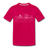 Wichita, Kansas Toddler T-Shirt - Skyline Wichita Toddler Tee - dark pink