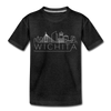 Wichita, Kansas Toddler T-Shirt - Skyline Wichita Toddler Tee - charcoal gray