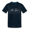 Wichita, Kansas Toddler T-Shirt - Skyline Wichita Toddler Tee - deep navy