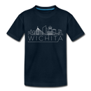 Wichita, Kansas Toddler T-Shirt - Skyline Wichita Toddler Tee - deep navy