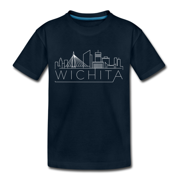 Wichita, Kansas Toddler T-Shirt - Skyline Wichita Toddler Tee - deep navy