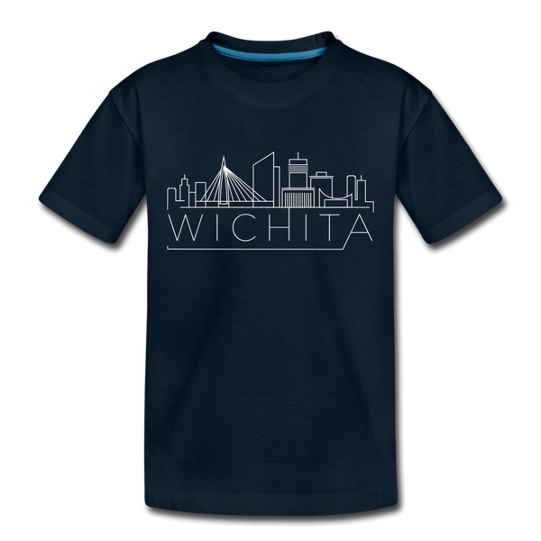 Wichita, Kansas Toddler T-Shirt - Skyline Wichita Toddler Tee - deep navy