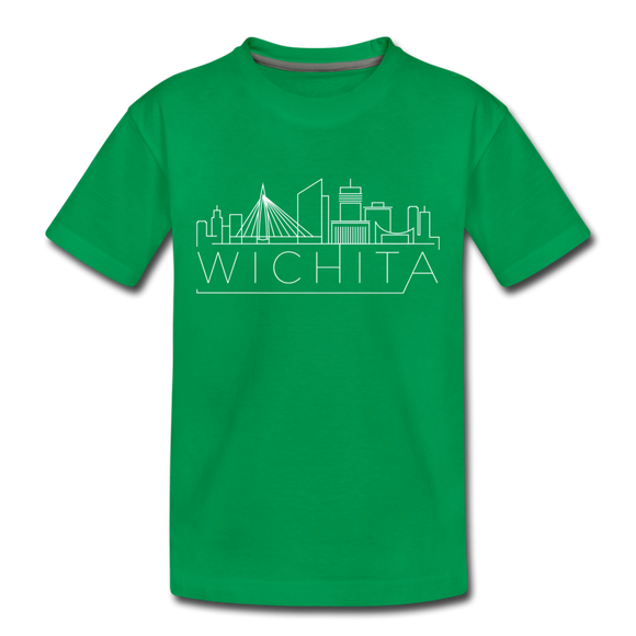 Wichita, Kansas Toddler T-Shirt - Skyline Wichita Toddler Tee - kelly green