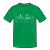 Wichita, Kansas Toddler T-Shirt - Skyline Wichita Toddler Tee - kelly green