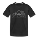 St. Louis, Missouri Toddler T-Shirt - Skyline St. Louis Toddler Tee - black