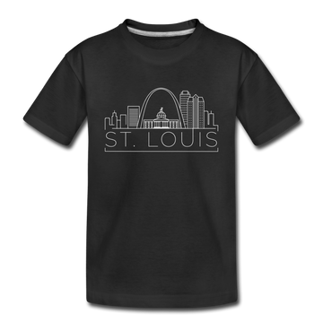 St. Louis, Missouri Toddler T-Shirt - Skyline St. Louis Toddler Tee - black