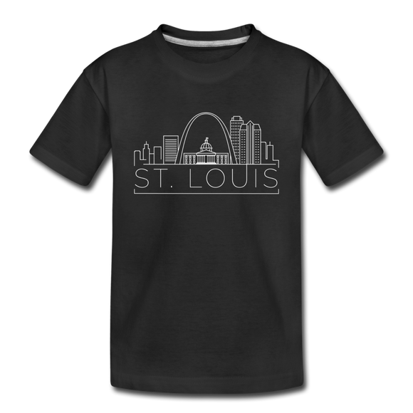 St. Louis, Missouri Toddler T-Shirt - Skyline St. Louis Toddler Tee - black