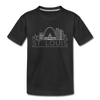 St. Louis, Missouri Toddler T-Shirt - Skyline St. Louis Toddler Tee - black