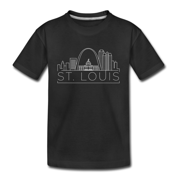 St. Louis, Missouri Toddler T-Shirt - Skyline St. Louis Toddler Tee - black