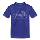 St. Louis, Missouri Toddler T-Shirt - Skyline St. Louis Toddler Tee - royal blue
