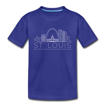St. Louis, Missouri Toddler T-Shirt - Skyline St. Louis Toddler Tee - royal blue