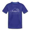 St. Louis, Missouri Toddler T-Shirt - Skyline St. Louis Toddler Tee - royal blue