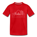 St. Louis, Missouri Toddler T-Shirt - Skyline St. Louis Toddler Tee - red