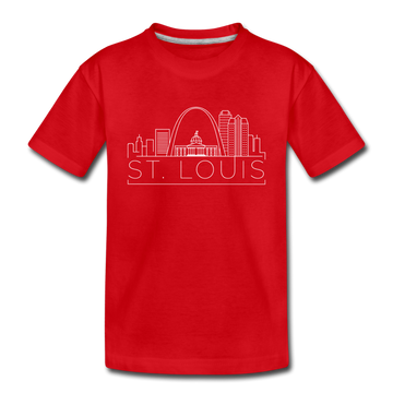 St. Louis, Missouri Toddler T-Shirt - Skyline St. Louis Toddler Tee - red