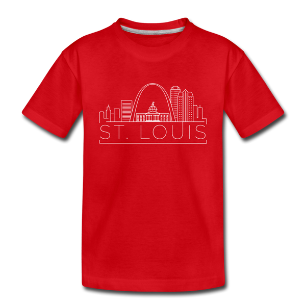 St. Louis, Missouri Toddler T-Shirt - Skyline St. Louis Toddler Tee - red