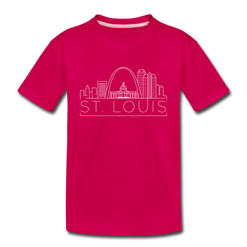 St. Louis, Missouri Toddler T-Shirt - Skyline St. Louis Toddler Tee - dark pink