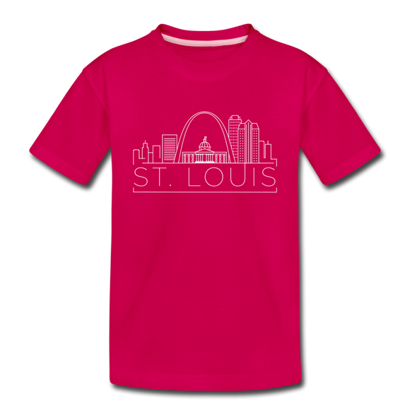 St. Louis, Missouri Toddler T-Shirt - Skyline St. Louis Toddler Tee - dark pink