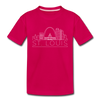 St. Louis, Missouri Toddler T-Shirt - Skyline St. Louis Toddler Tee - dark pink