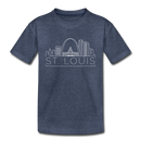 St. Louis, Missouri Toddler T-Shirt - Skyline St. Louis Toddler Tee - heather blue